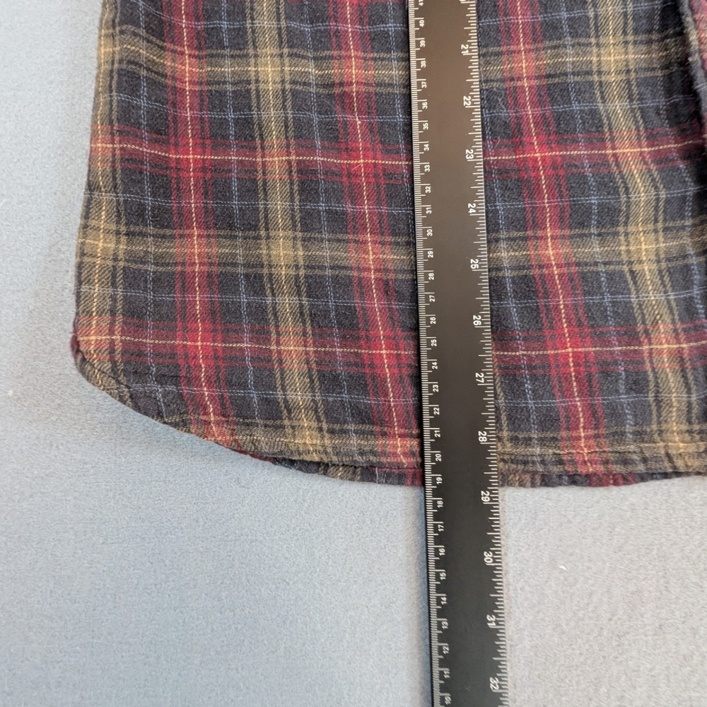 Carbon2Cobalt‎ Flannel Button Up Shirt Mens Large Red Plaid Casual - Picture 4 of 7